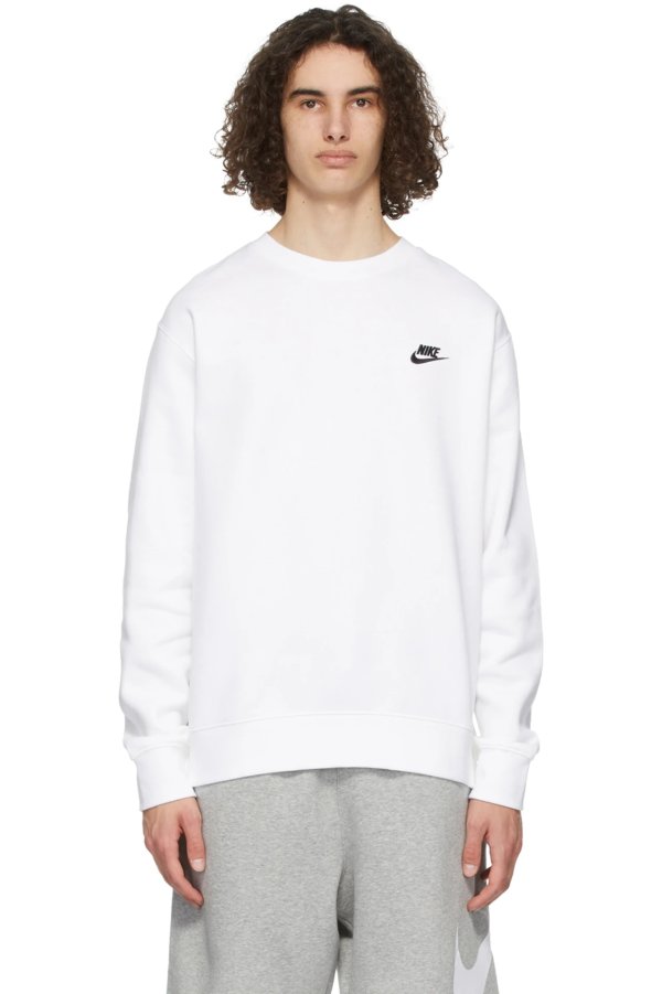 White Sportswear Club Sweatshirt