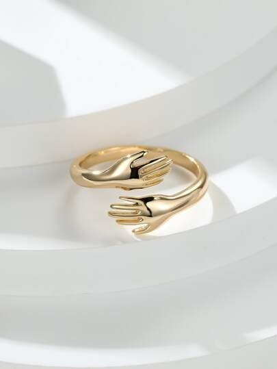 18K Gold Plated Hand Design Ring