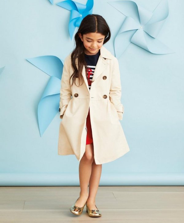 Girls Double-Breasted Trench Coat - Brooks Brothers