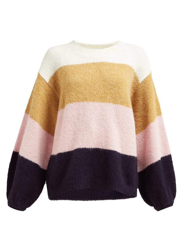 Wide-stripe sweater