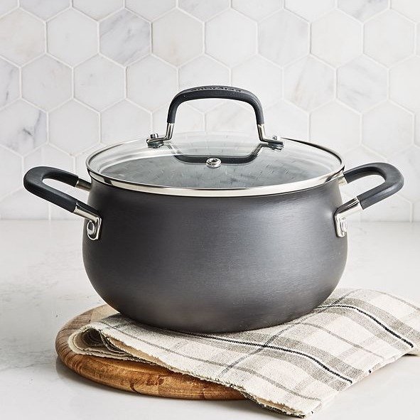 Hard-Anodized Aluminum 3-Qt. Nonstick Soup Pot with Lid, Created for Macy's