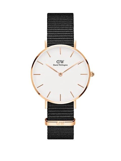 Classic Petite Cornwall Rose Goldtone and NATO Strap Watch, 32mm