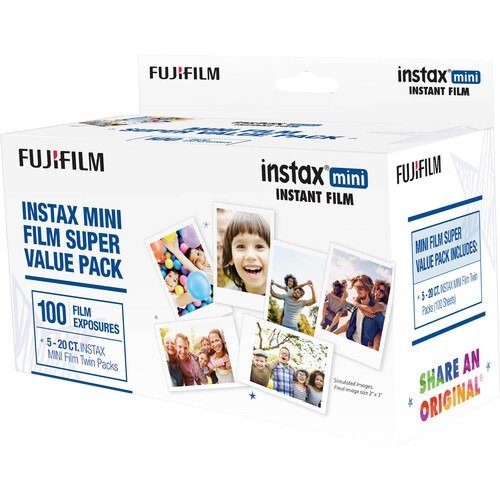 INSTAX Mini Instant Film Super Value Pack 100-Exposures