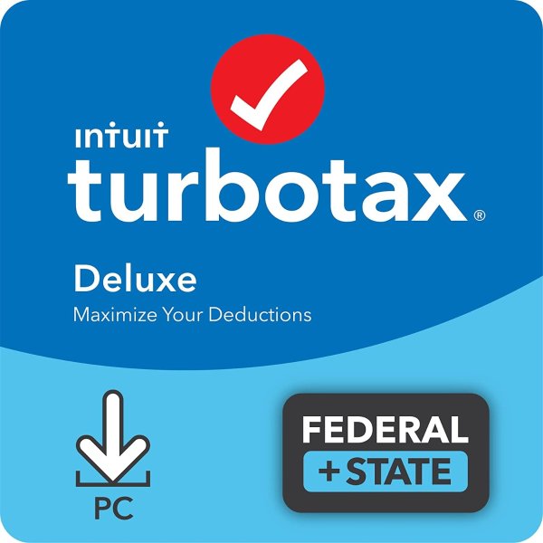 Deluxe 2021 Tax Software, Federal and State Tax Return with Federal E-file [Amazon Exclusive] [PC Download]