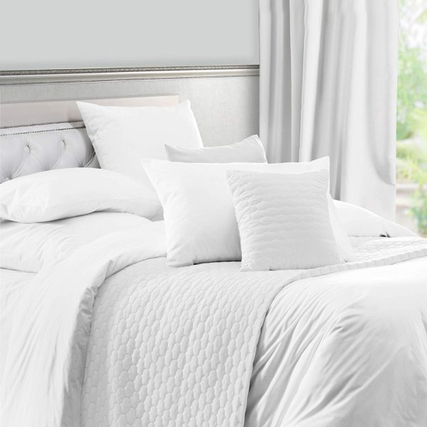 Pure White Duvet Cover King - 400 Thread Count 100% Cotton, 3 Piece Sateen Weave Bedding Set, Soft Luxury Comforter Cover and Two Pillow Shams, with Button Closure and Corner Ties
