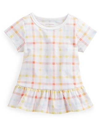 Baby Girls Bloom Plaid Peplum T-Shirt, Created for Macy's