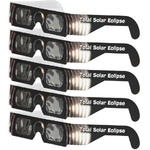 DayStar Filters Eclipse Glasses (Total Solar Eclipse Graphic, 5-Pack)