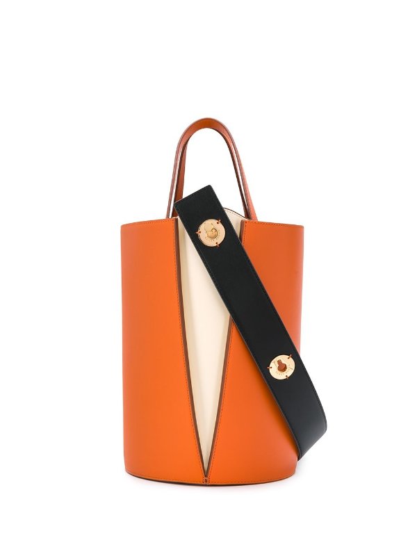Lorna colour-block bucket bag
