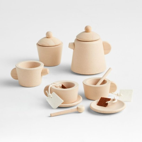 Plan Toys Wooden Tea Set | Crate & Kids