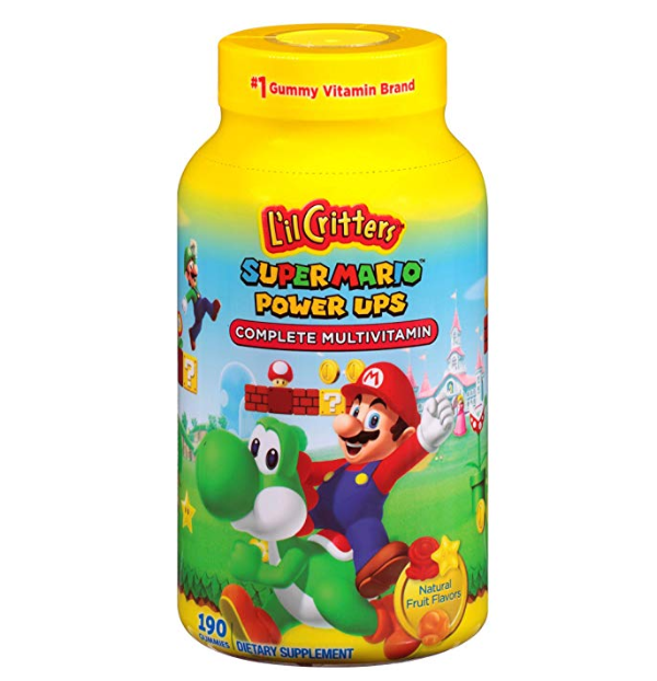  Super Mario Brothers Complete Multivitamin Gummies, 190 Count