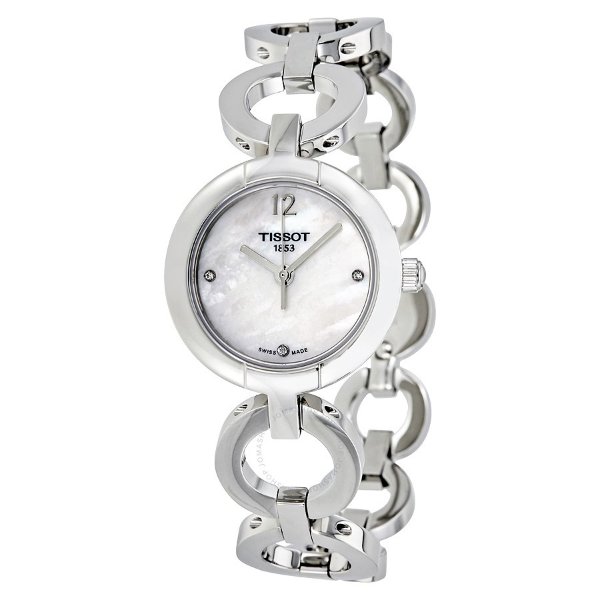White Mother of Pearl Diamond Dial Ladies Watch
