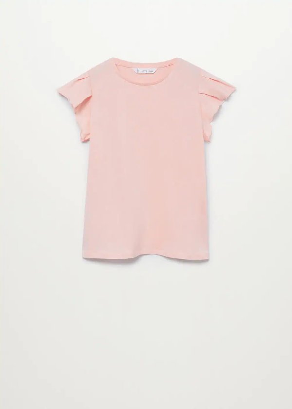 Organic cotton frilled t-shirt - Girls | OUTLET USA