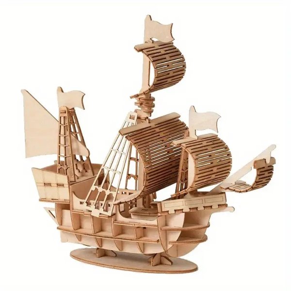 3D 木质帆船