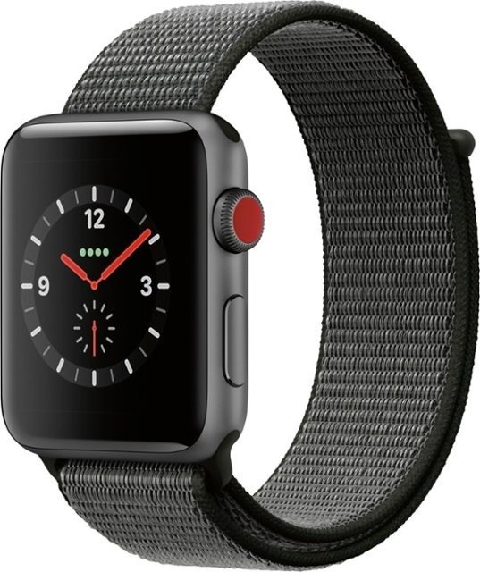 Watch Series 3 (GPS + Cellular) 42mm Space Gray Aluminum Case with Dark Olive Sport Loop - Space Gray AluminumIncluded Free