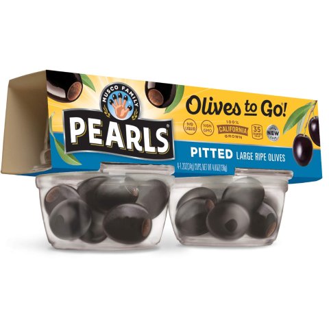 Pearls Olives To Go! 大号成熟去核橄榄4.8oz 4个 6盒