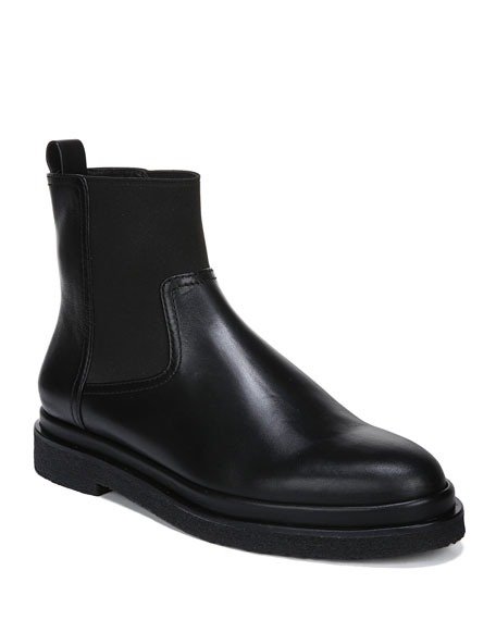 Litton Water-Repellant Stretch Leather Booties