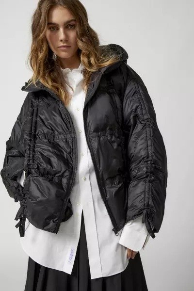 iets frans… Quilted Ruched Puffer Jacket