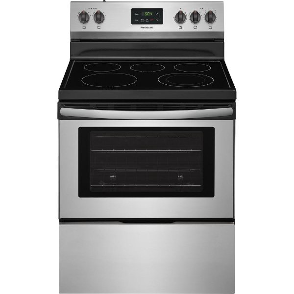 Frigidaire 4.9 cu. ft. Electric Range in Stainless Steel-FFEF3052TS - The  Home Depot Frigidaire 5灶口电磁炉带烤箱669.00 超值好货