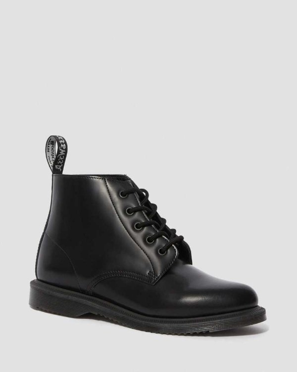 DR MARTENS EMMELINE SMOOTH LEATHER LACE UP ANKLE BOOTS