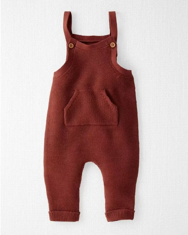 婴儿有机棉针织背带裤
