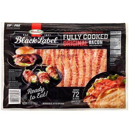 Black Label Fully Cooked Bacon (9.5 oz., 72 ct.) - Sam's Club