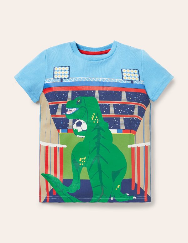 儿童恐龙图案T恤
