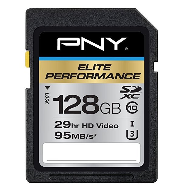 Elite Performance 128 GB High Speed SDXC Class 10 UHS-I, U3 up to 95 MB/Sec Flash Card (P-SDX128U395-GE)
