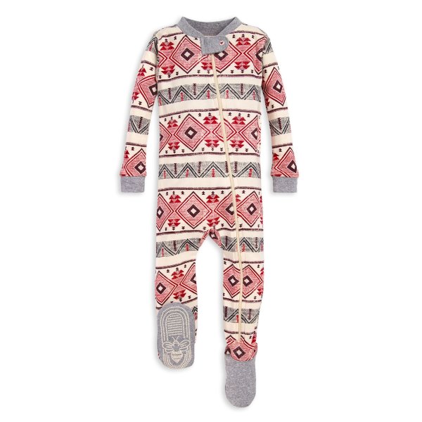 Aspen Cabin Organic Baby One-Piece Holiday Matching Family Pajamas