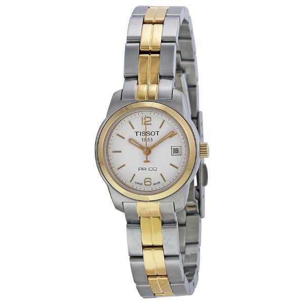 PR100 White Dial Stainless Steel Ladies Watch T0492101101700