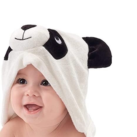 HIPHOP PANDA Bamboo Baby Hooded Towel - Soft Hooded Cute 3D Panda Bath Towel for Babie, Toddler,Infant - Ultra Absorbent, Natural Swim Towel Perfect for Newborn - (Panda, 30 x 30 Inch)