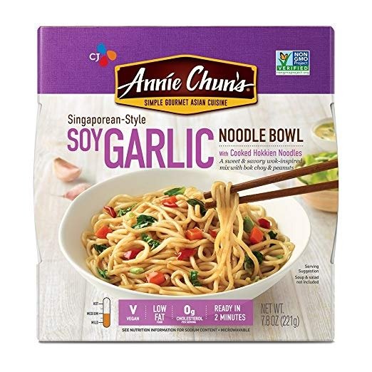 Soy Garlic Noodle Bowl, Non-GMO, Vegan, 7.9 Ounce, Pack of 6