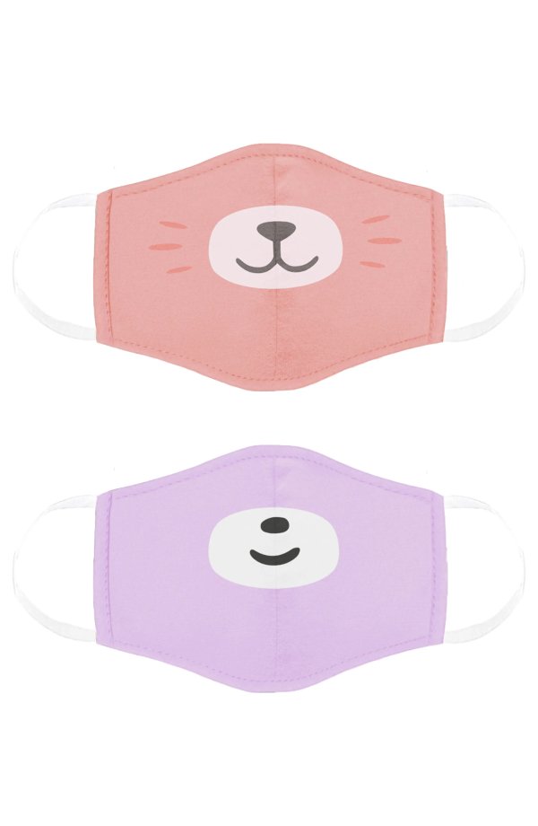 Assorted 2-Pack Kids' Character Face Masks