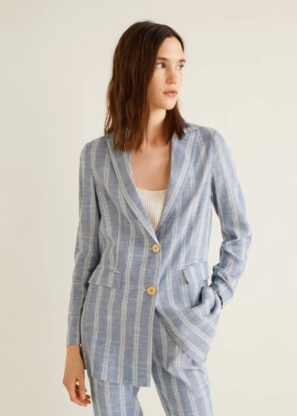Striped structured blazer - Women | OUTLET USA