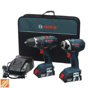 Bosch 18-Volt 2-Tool Kit with Compact Tough Drill Driver, Impact Driver and (2) SlimPacks