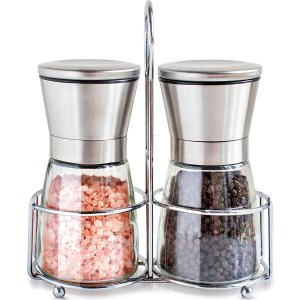 Willow & Everett Salt and Pepper Grinder Set with Matching Stand