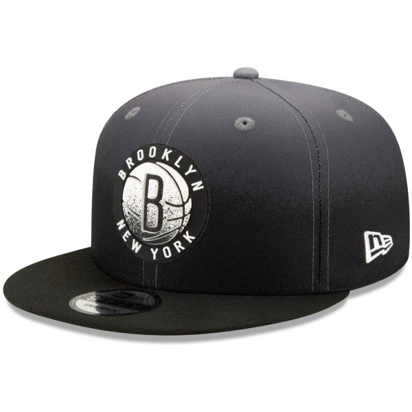 Men's Brooklyn Nets New Era Black Back Half Team 9FIFTY Snapback Hat