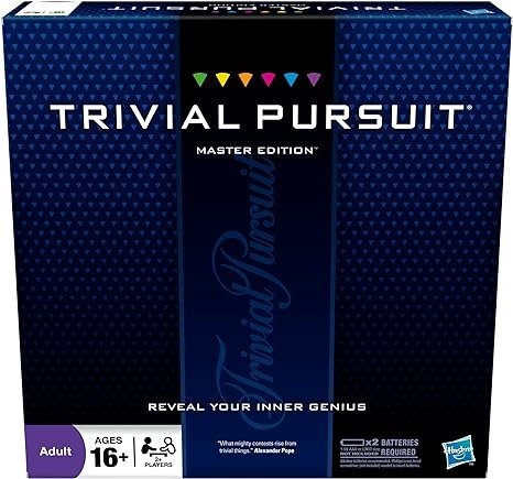 Gaming Trivial Pursuit Master Edition Trivia Board Game,2+ players, for Adults and Teens Ages 16 and Up(Amazon Exclusive)