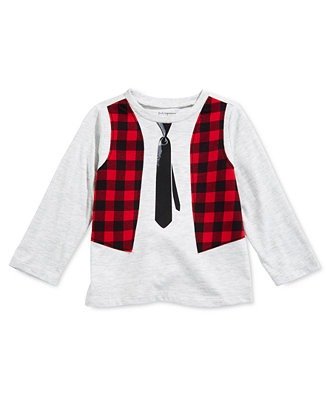 Baby Boys Vest-Print T-Shirt, Created For Macy's