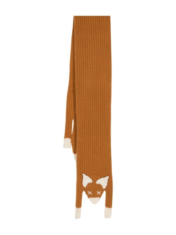animal-intarsia knitted scarf