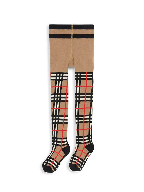 Little Girl's & Girl's Vintage Check Tights
