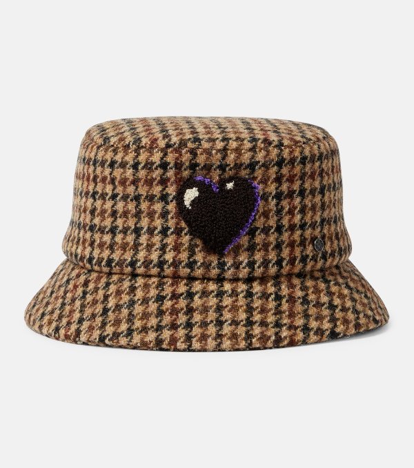 Axel checked wool bucket hat