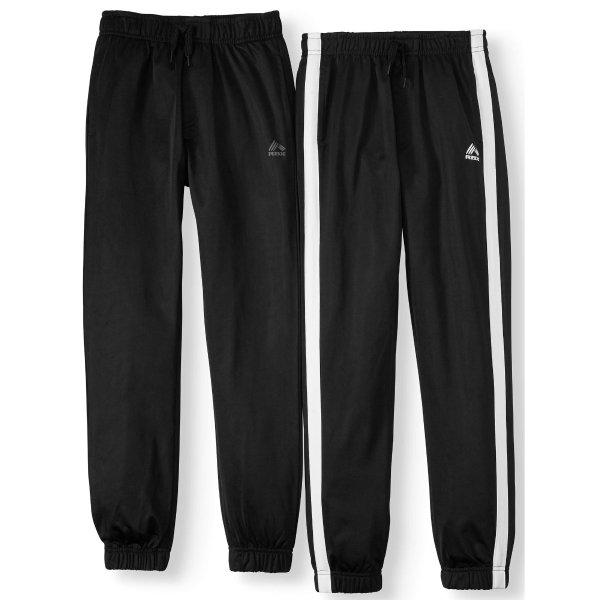 Athletic Tricot Jogger Pants with Contrast Taping, 2-Pack (Little Boys & Big Boys)