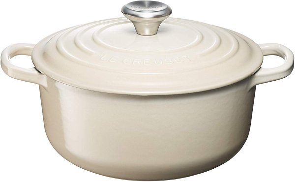 LE CREUSET 酷彩大容量白色铁铸锅，低至6折，热卖中