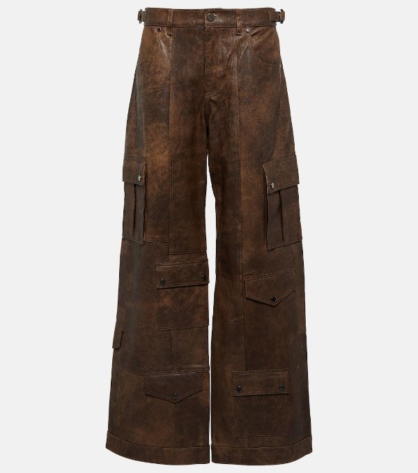 Arianna Leather Cargo Pants in Brown - Dodo Bar Or | Mytheresa