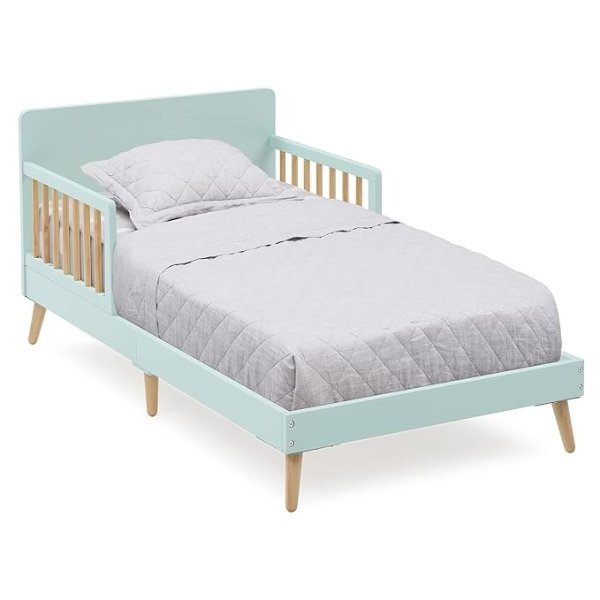 Logan Wood Toddler Bed, Greenguard Gold Certified, Mint/Natural