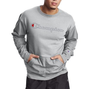 Champion Men's Hybrid Woven Crewneck Sweatshirt, up to Size 2XL