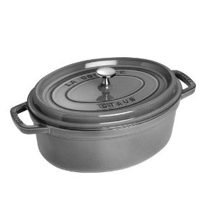 Last Day: STAUB CAST IRON 4.25-QT OVAL COCOTTE, GRAPHITE GREY @ Zwilling