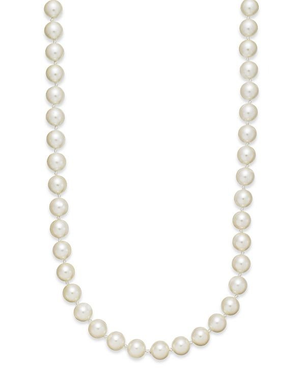 Imitation Pearl 42 Inch Strand Necklace (8mm)