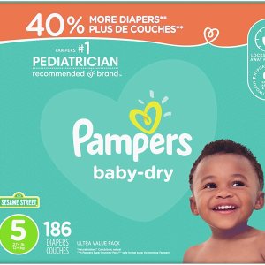 7.1折起 低至$0.11/片Pampers Baby Dry系列纸尿裤 较厚干爽型 宝宝整夜好眠