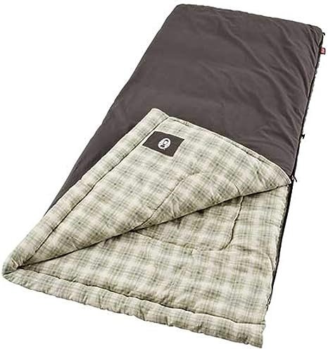 Heritage Big & Tall Cold-Weather Sleeping Bag, 10°F Camping Sleeping Bag for Adults, Comfortable & Warm Flannel Sleeping Bag for Camping and Outdoor Use, Fits Adults up to 6ft 7in Tall